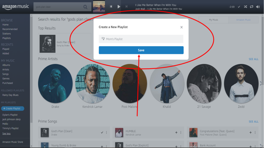 How to make a clean playlist in Amazon Music on your computer screenshot 2