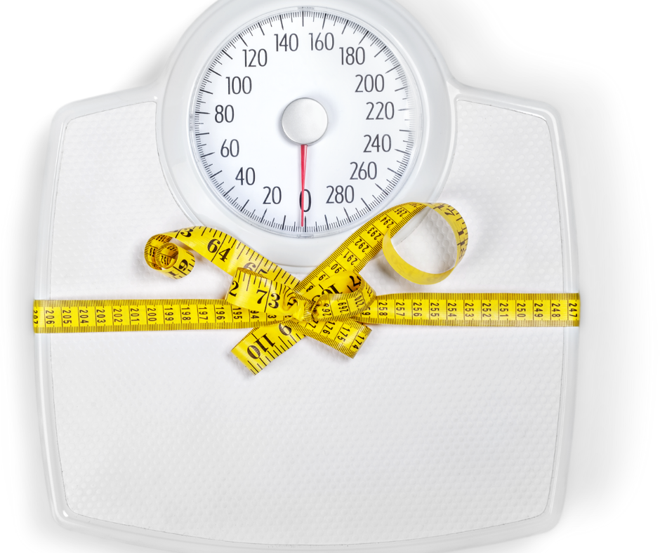 Scale representing weight loss benefit to intermittent fasting