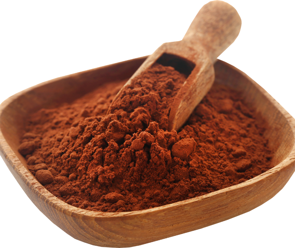 Cacao powder in a bowl